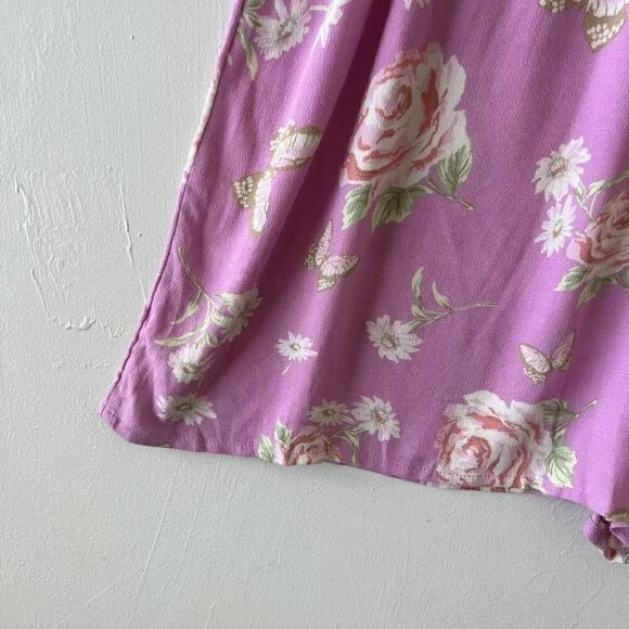 NEW BP. Floral romper butterfly Bohemian sleeveless purple SMALL NWT - Picture 12 of 15